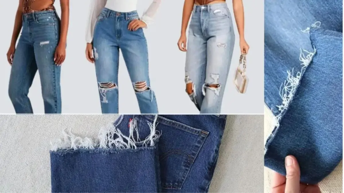 Frayed jeans