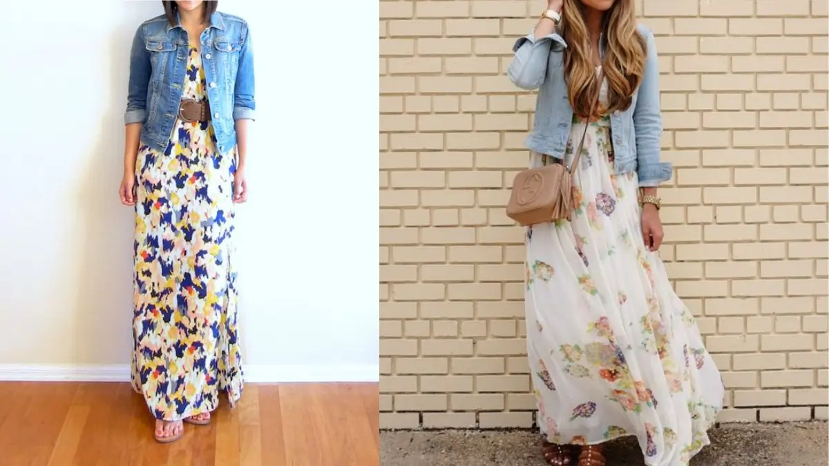 Denim Jacket With a Maxi Dress