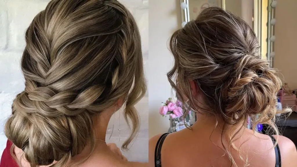 low-bun-with-loose-curls