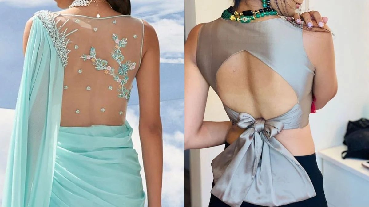 backless blouse design