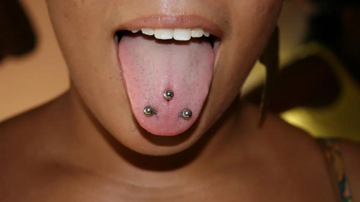 Surface Tongue Piercing