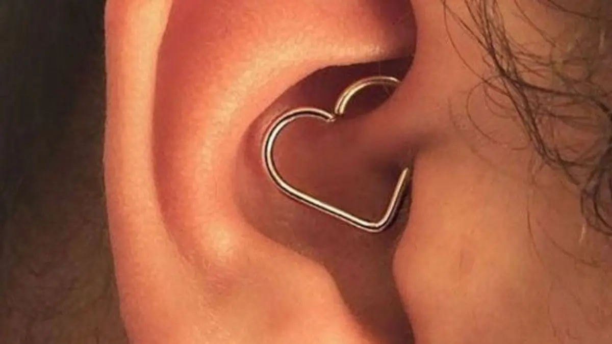 Heart-Shaped Daith Piercing